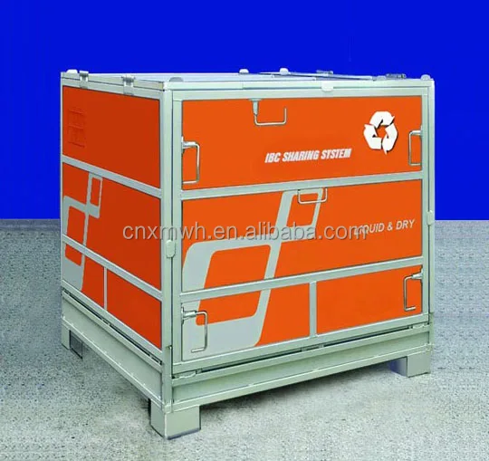 Liquid storage transport metal collapsible intermediate bulk container ibc