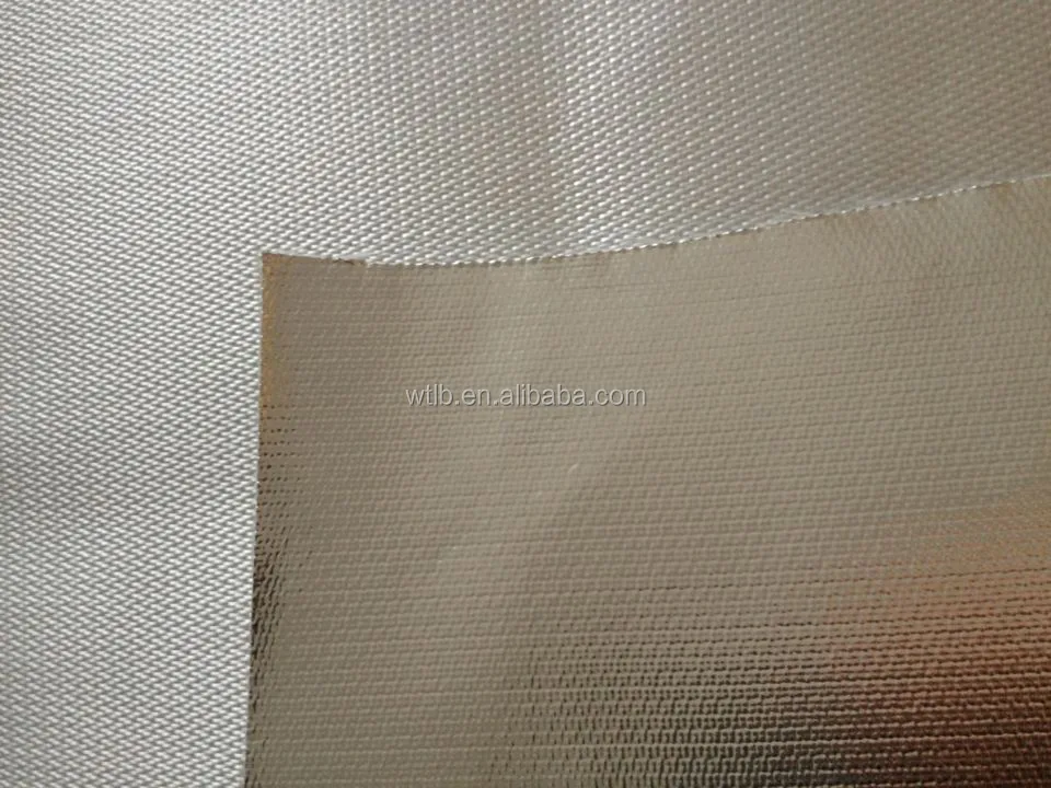 abrasion resistant aluminium foil glass fiber cloth 0.45mm heat insulation