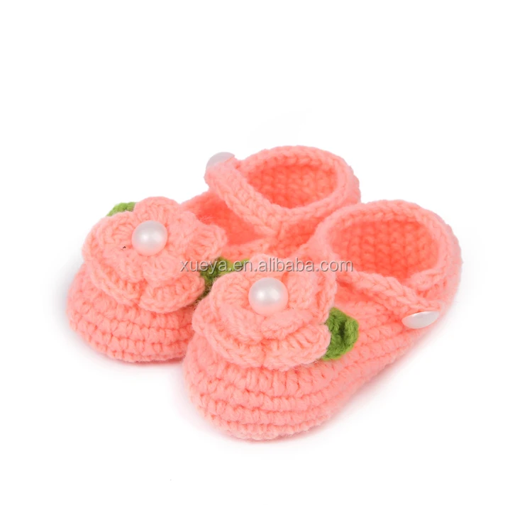 
Comfortable hot sale colorful handmade crochet funny baby shoes 