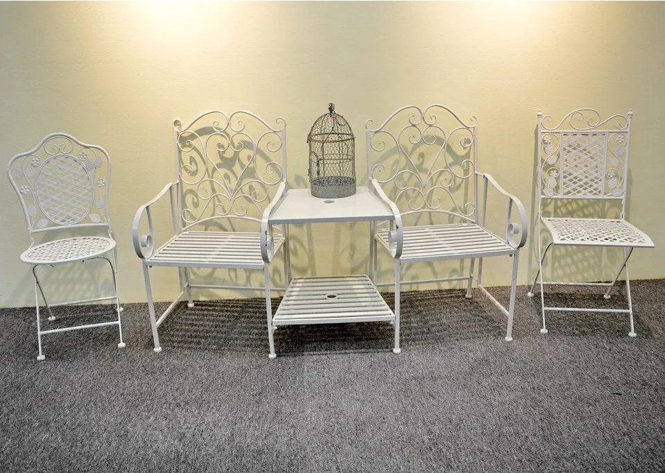 outdoor garden wrought iron table and chairs sets Other Metal Furniture