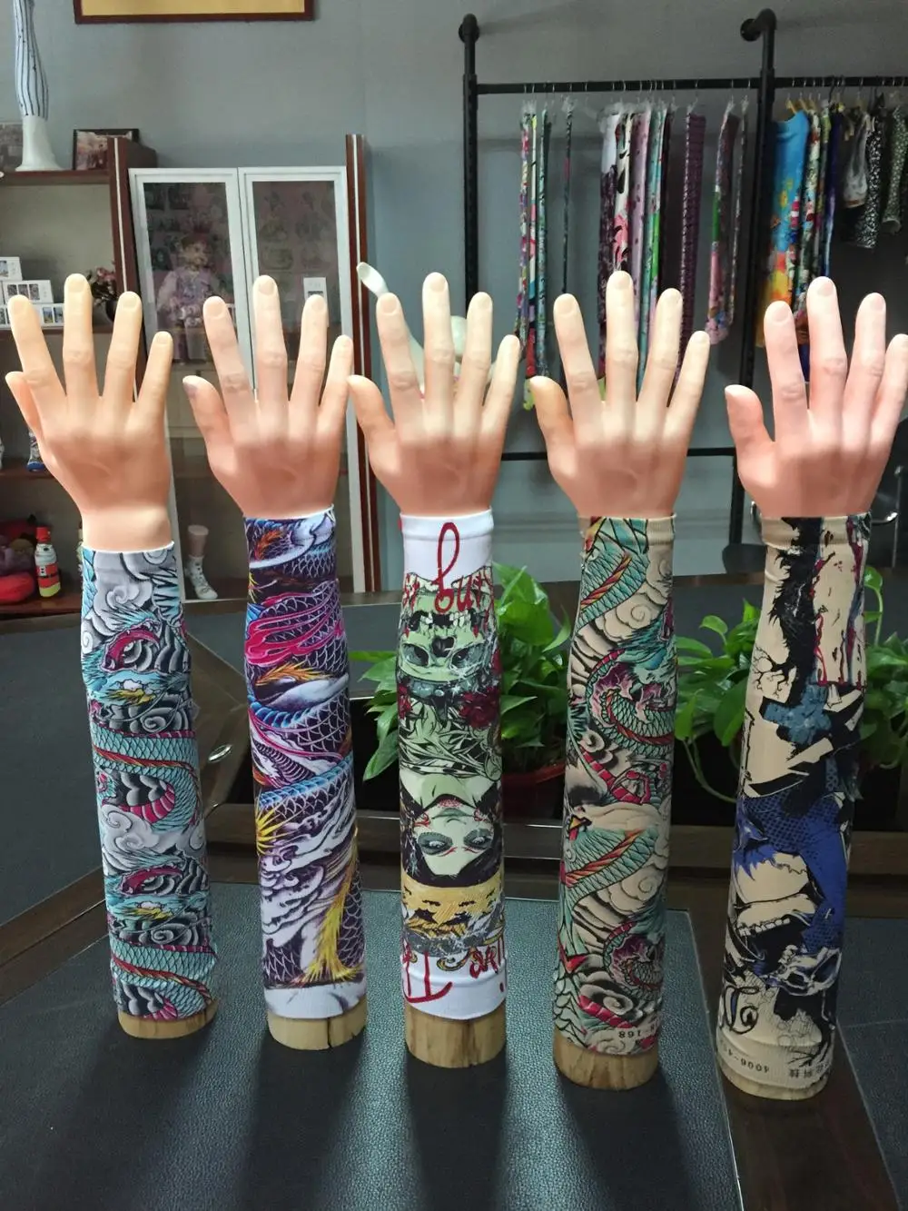 tattoo sun protection 3d digital printing elastic arm sleeve