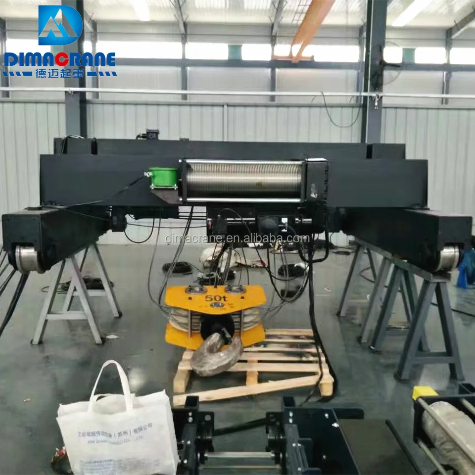 Европейский стиль 50/10 тонн взрывозащищенные трос тали электрические тележки Трос Мотор Лебедки