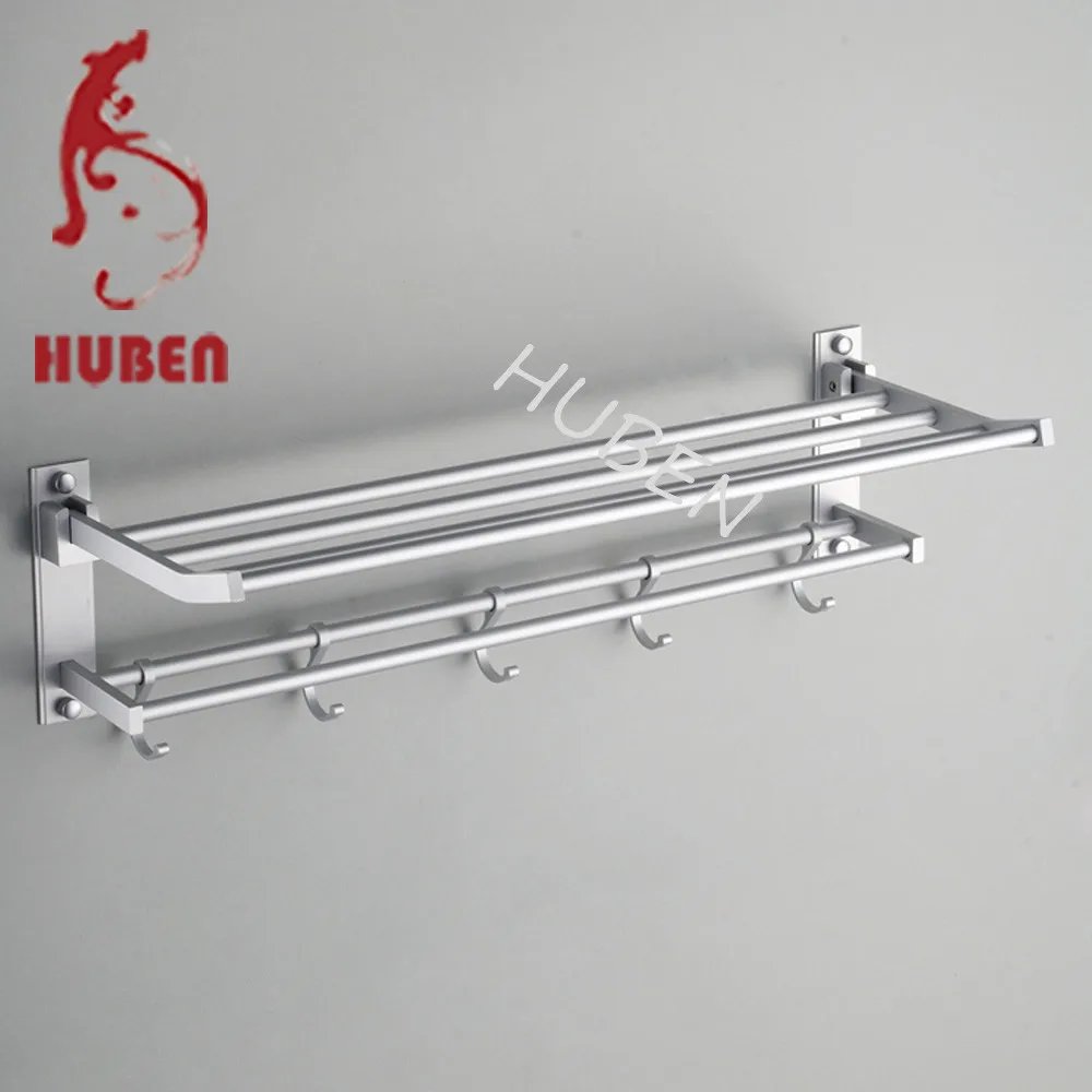 Wall hang aluminum towel shelf
