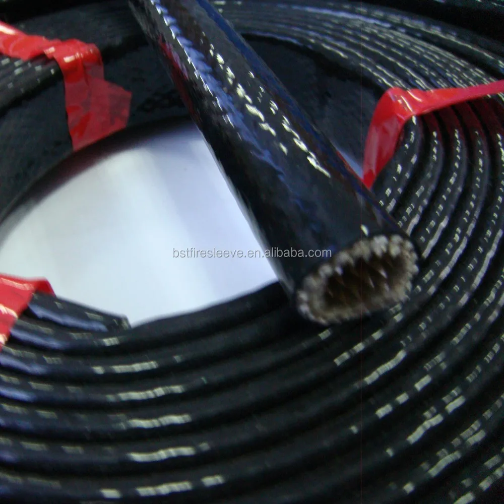 China factory hydraulics hose protectors stainless steel pipes insulated rubber covers fire protective sleeve