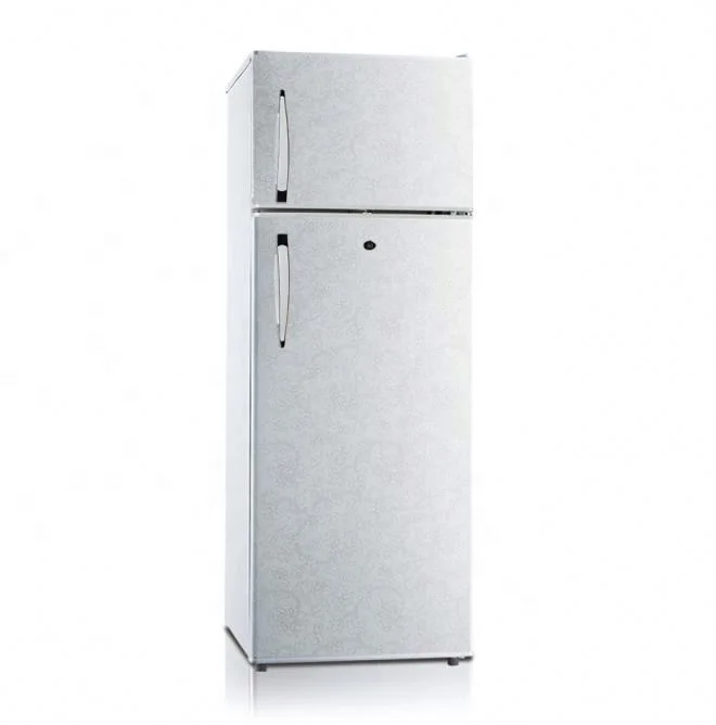 2018 Special Fashion Design 302L Colorful Glass Door Top Freezer Refrigerator For Apartment