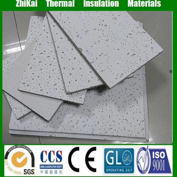 
595*595 ceiling tiles price/ Sound absorbing Roof materials Mineral ceiling panel 
