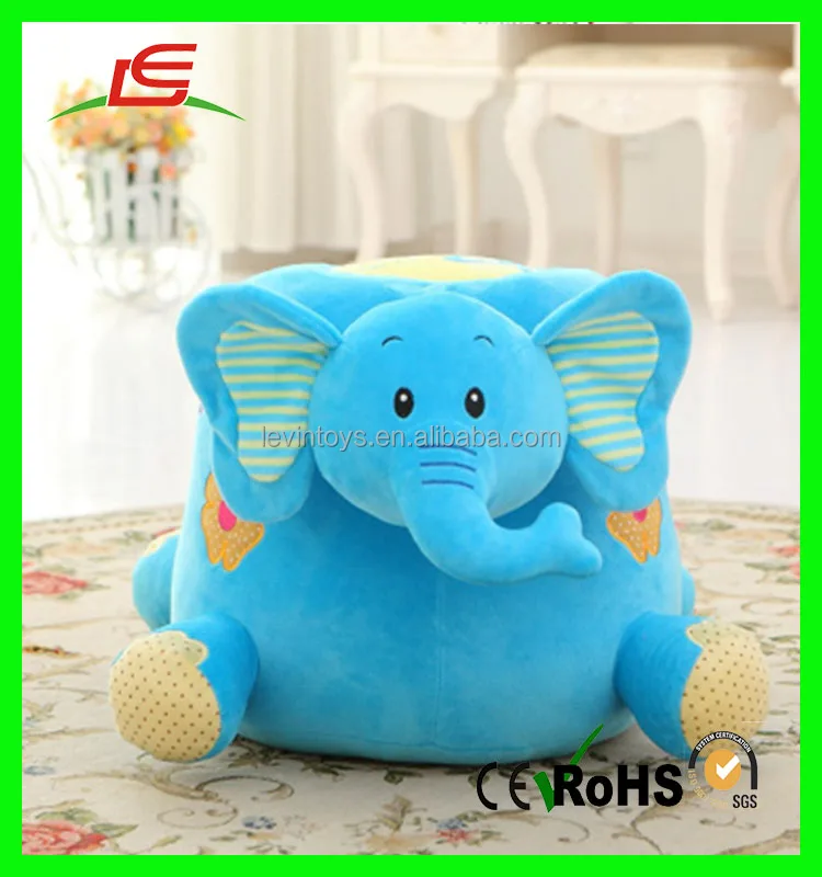 Handmade soft elephant baby plush animal sofa chair