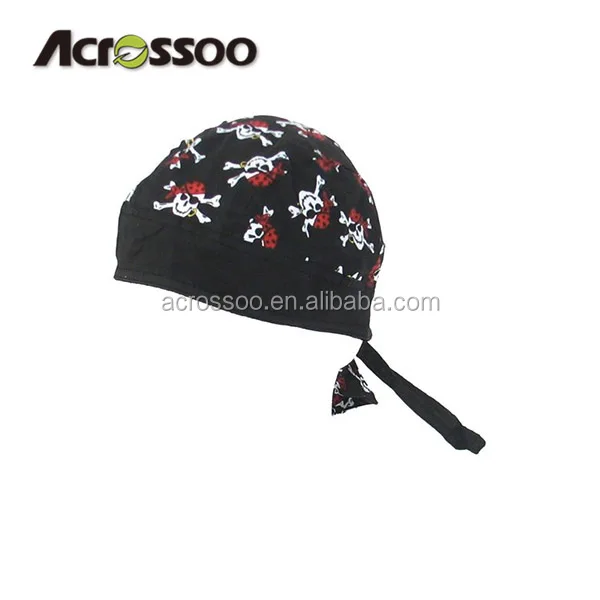 New Pirate Skull and Crossbones Fitted Doo Du Rag pirate hat