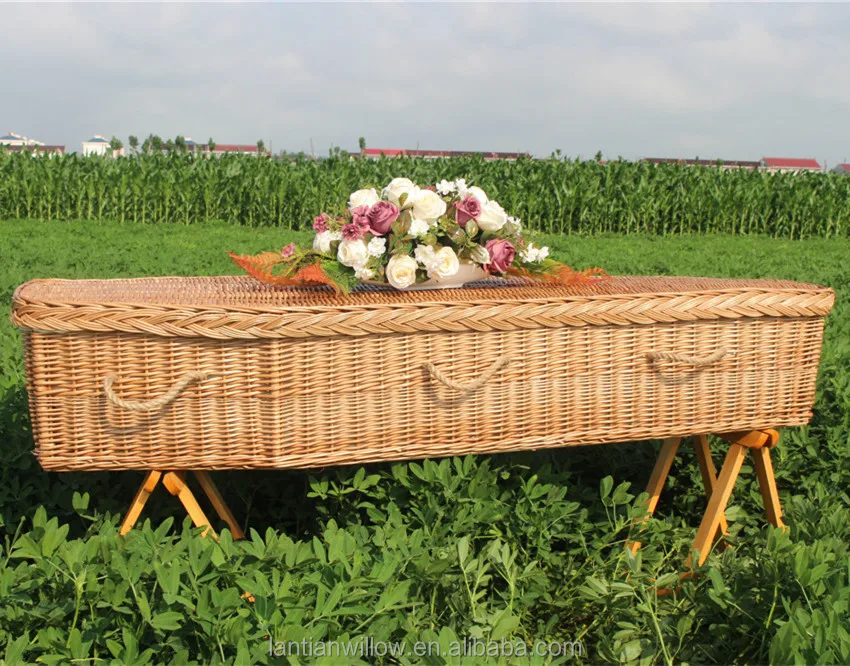 Natural hand-made wicker coffin WC1704T