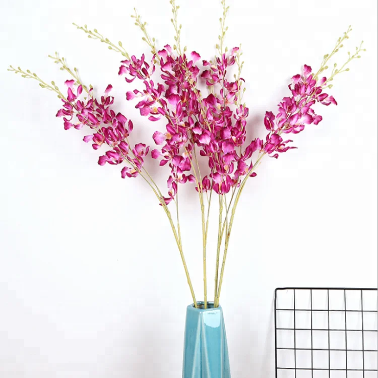 Europe Bulk Latex Dancing Orchid Artificial Flowers Orchid Stem Simulated Flowers Real Artificial Dancing Orchids