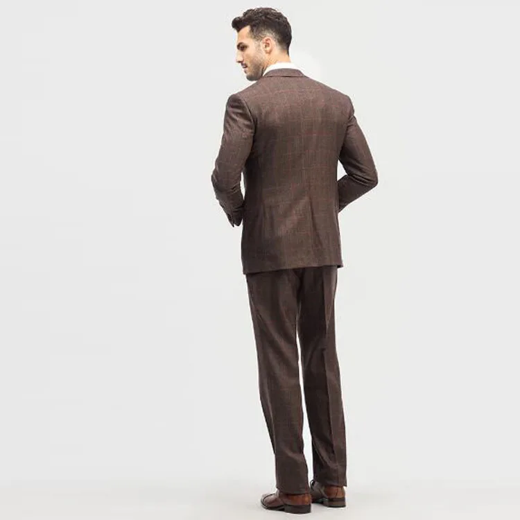 New arrival red check high quality classic designer man business suits with button