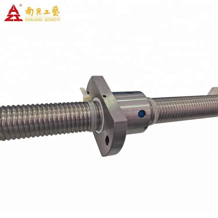 long working life 12 mm Chrome Steel CNC ball screw assembly for Slotting Machine