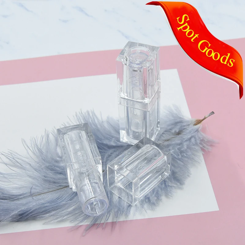 
2019 Fashion Square Transparent Best Quality Cheaper Price Lipstick Tube Private Label Empty Lipstick Tube 