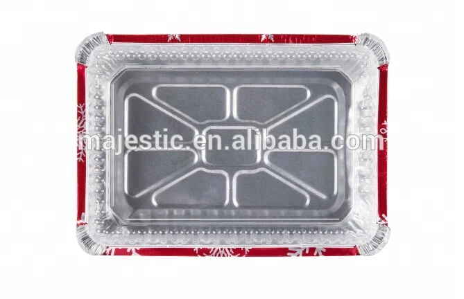 Colorful Aluminum foil container with lid
