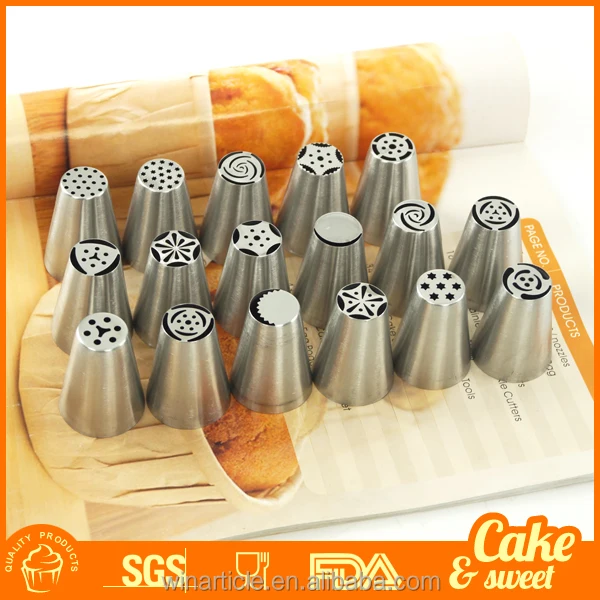 Stainless steel Russian cake icing nozzles set