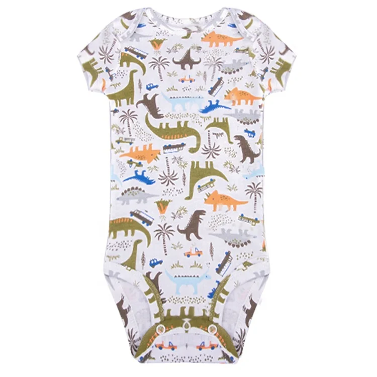 5-pieces Dinosaur Pattern Boy Newborn Kids 100% Cotton Baby Romper Clothes For Singapore