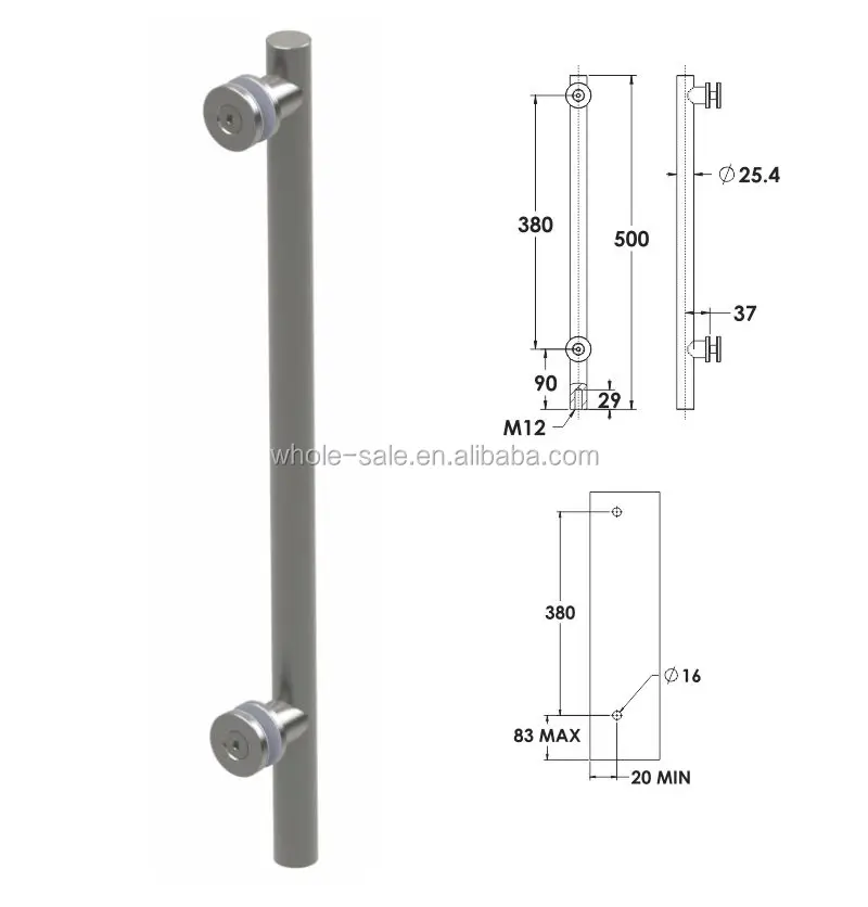 
Втулка из нержавеющей стали перила из закаленного стекла перила для бассейна забор HS16SPF02-500 