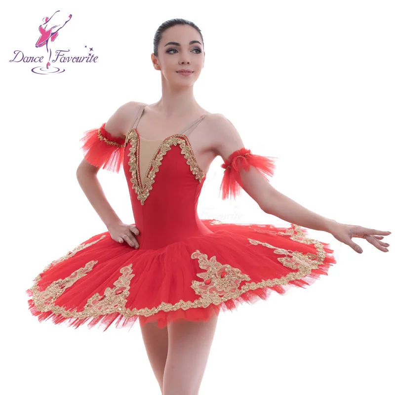 Wholesale Girls Red Professional Ballet Dance Costume Puffy Tutu Dress  BLL013