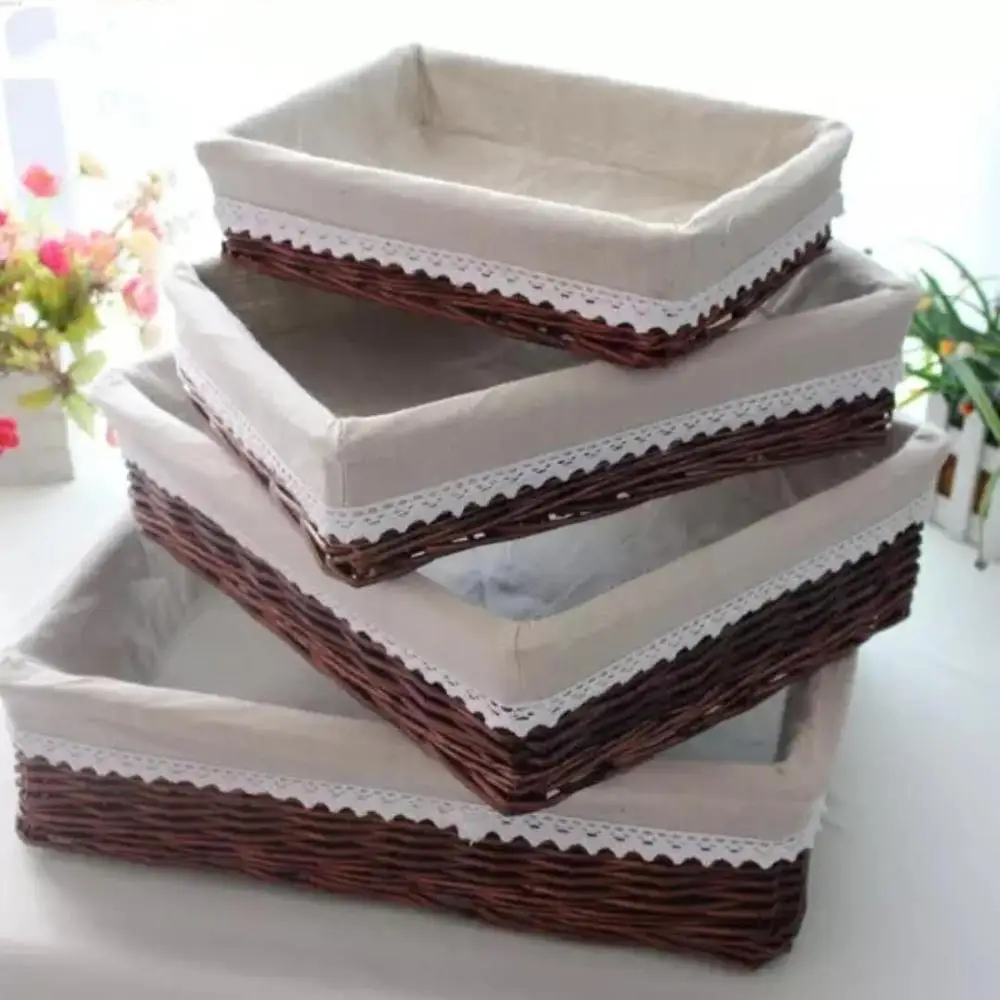 Wholesale Manufacturer Handmade Natural Wicker Fruit Bread Basket Cheap Picnic Eco Storage Baskets