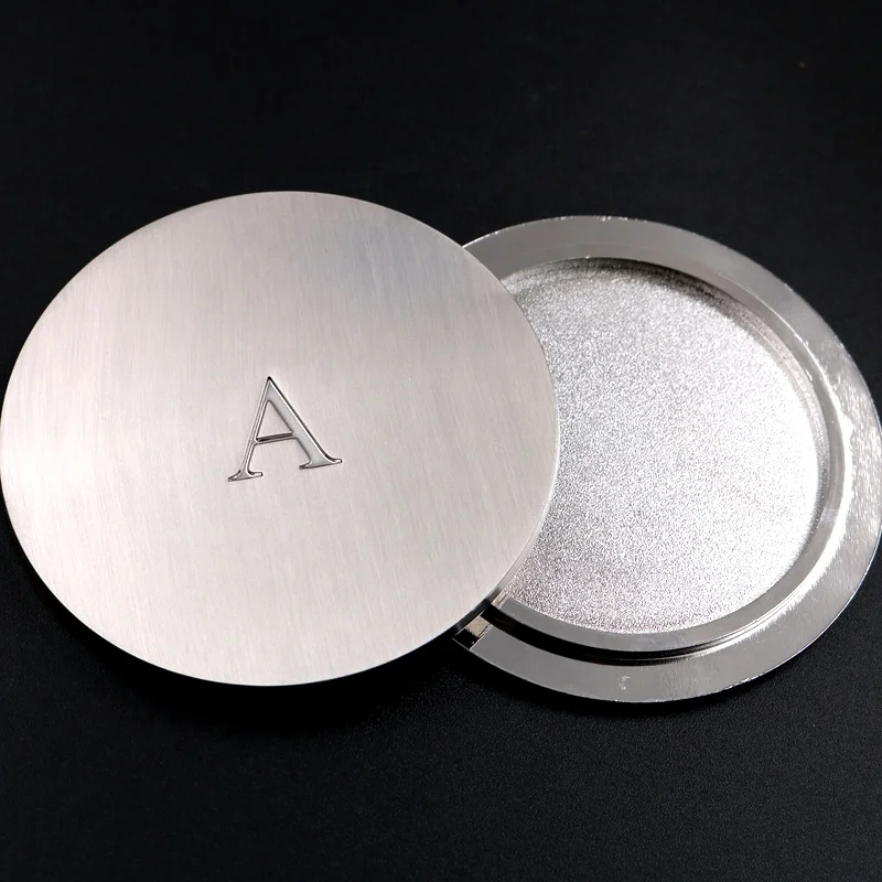Factory direct zinc alloy custom metal silver candle lids cover for candle jars