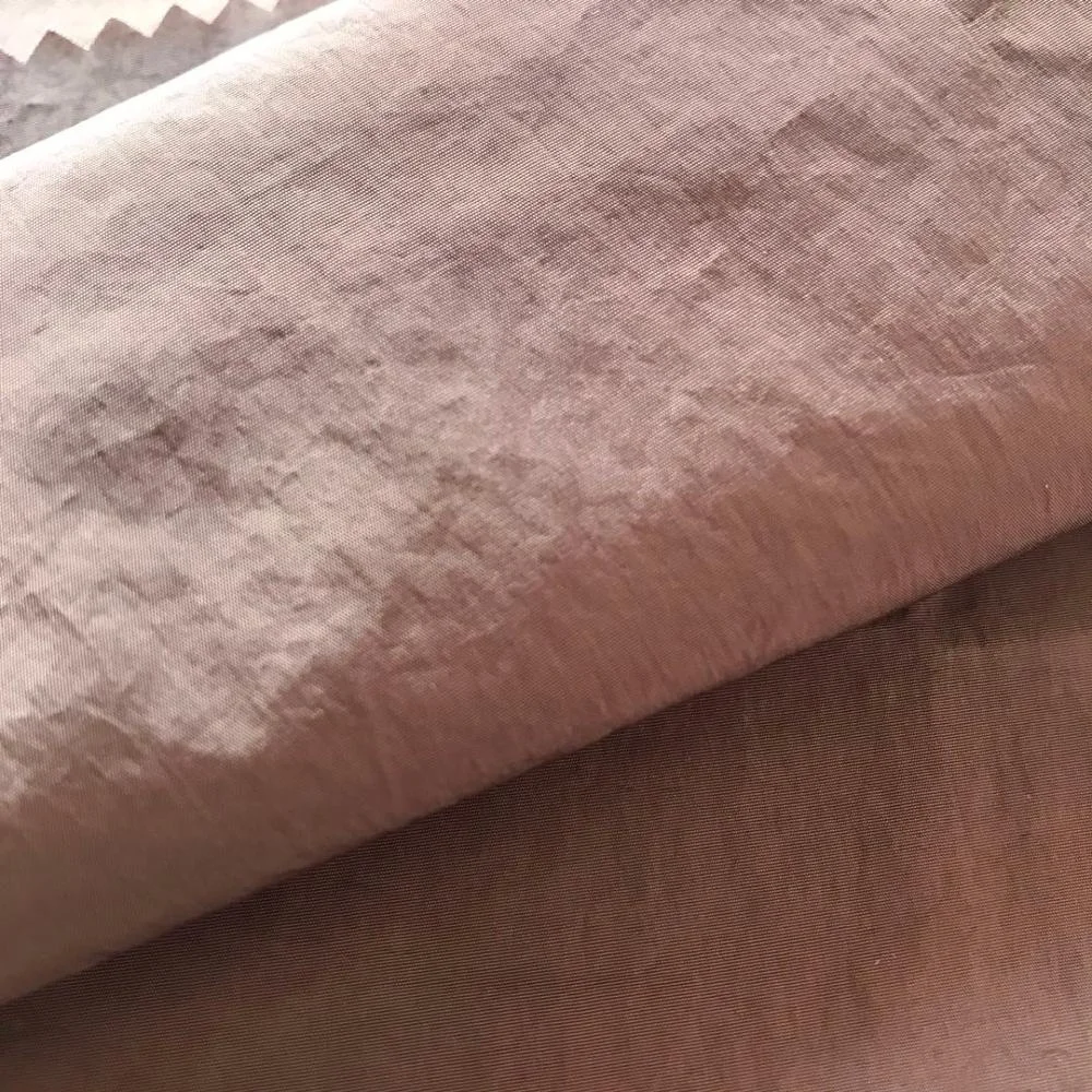350T 75gsm crinkle crepe nylon taffeta down jacket fabric wholesale