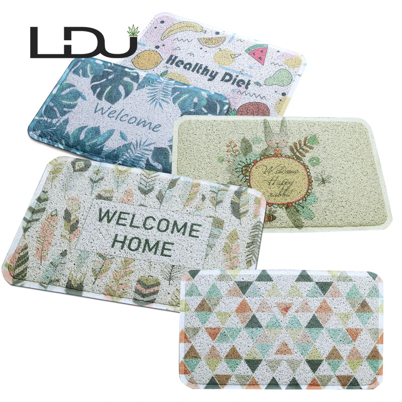 
Welcome Designer PVC Outdoor Cheap Washable Entrance Home Plate Door Mat 