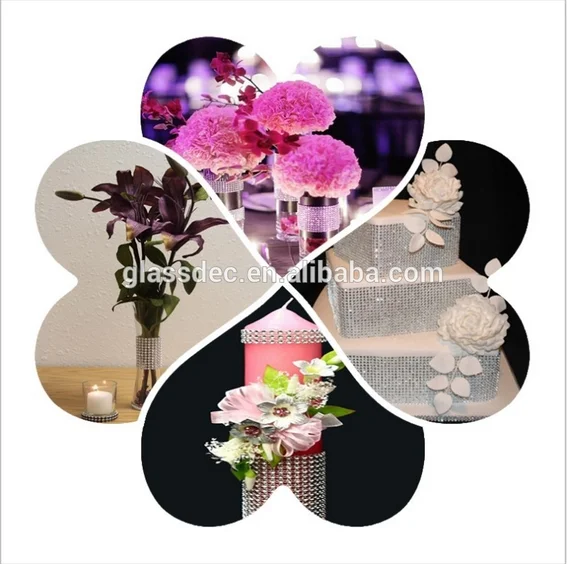 Wholesale Diamond Mesh Wrap Roll Sparkle Rhinestone Ribbon Banding Crystals Rhinestone Roll For Wedding Cake decoration