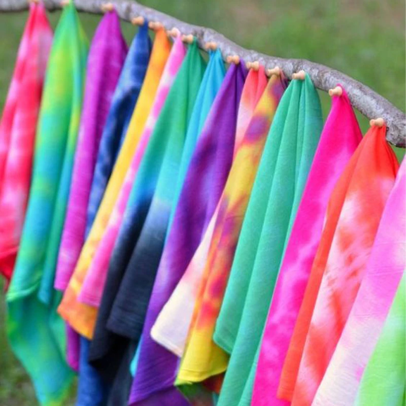 Tie-dye Beach Towel Woven Microfiber Fabric Square Adults Hand Towel Plain Dyed Sea Free Quick-dry,light Weight CN;JIA