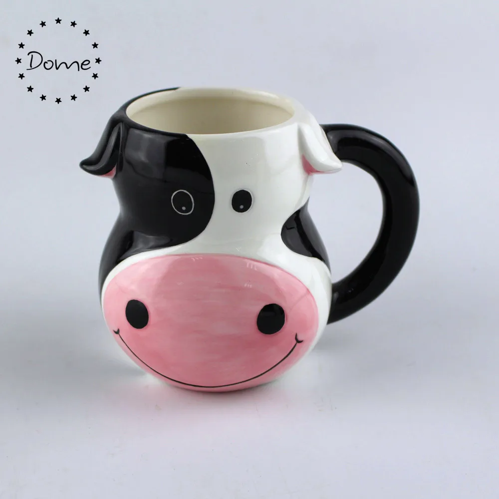 Creative decorative ceramic cow udderly coffee mug