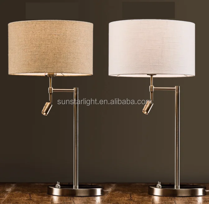 New arrival Modern Metal Body And Fabric Lampshade With Led Floor And Table Lamps/Lights For Hotel