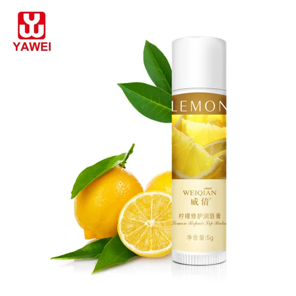 Фруктовые ароматизированные натуральный органический бальзам для губ, лимонный ремонт бальзам для губ