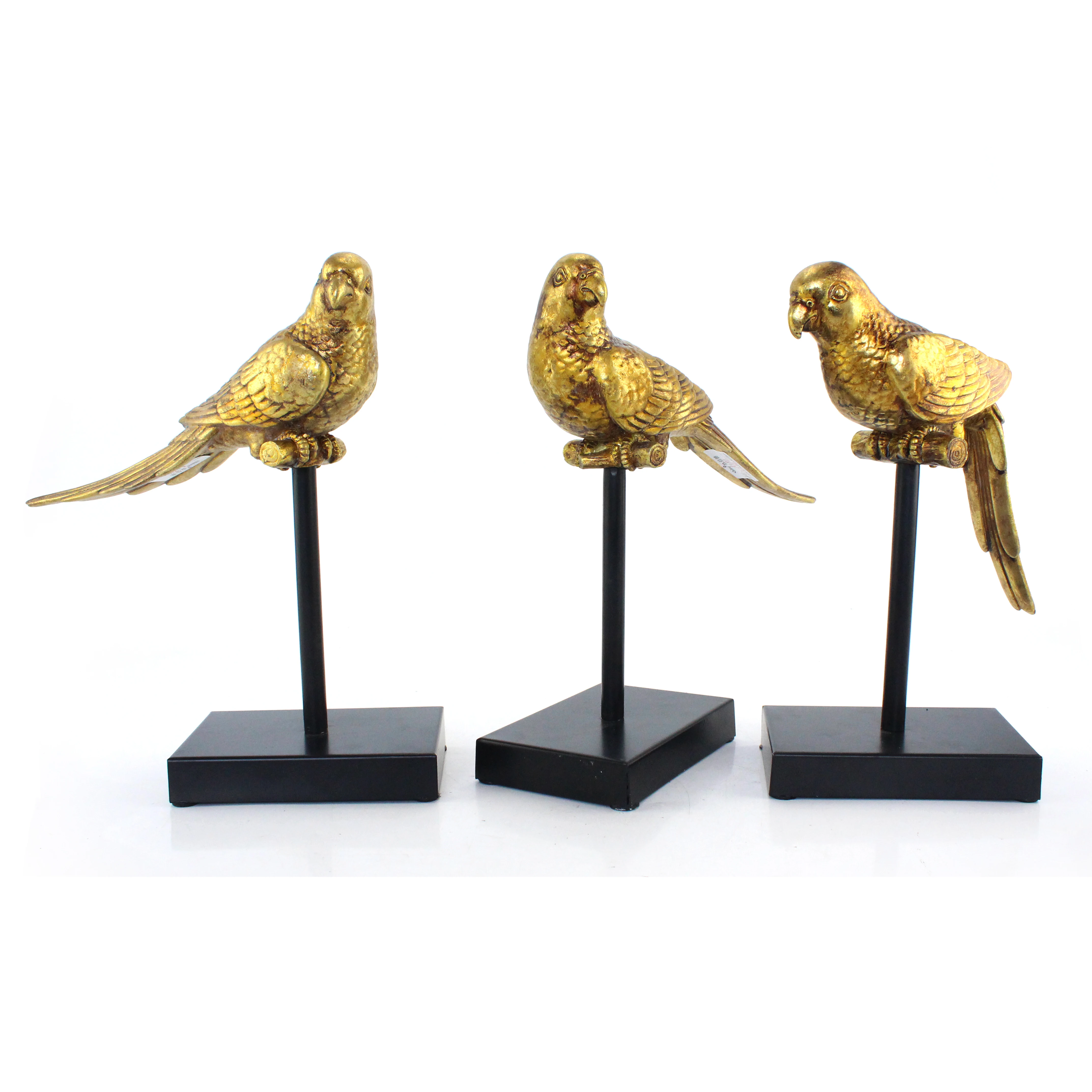 Resin Gold 3D Swallow Bird Wall Hangdings Arts Stickers Home Decor