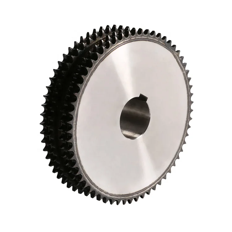 Quadruple strand teeth platewheels taper bore link wheel chain and sprocket without hub