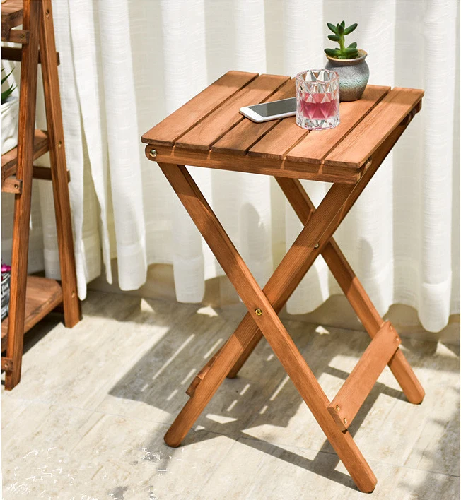 Folding Wooden Picnic Table Hardwood Portable Table For Outdoor Folding Camping Table Wooden Storage Tray With Legs For Plants
