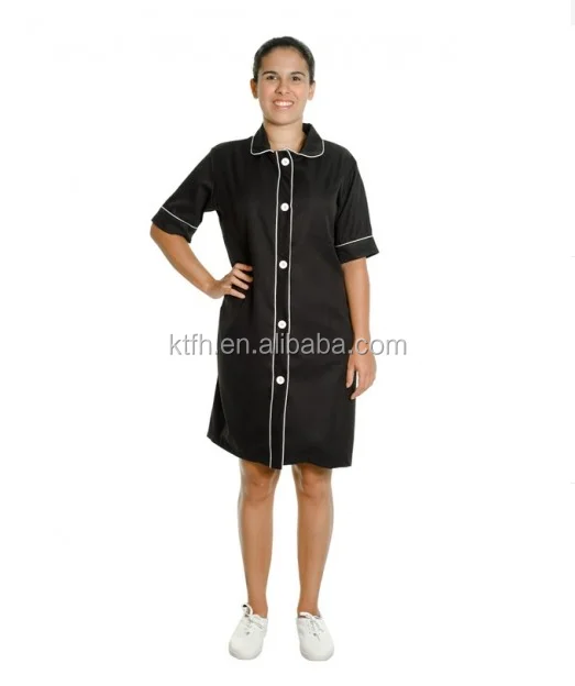 Brazilian Stype Housekeeping Staff Dress Uniform Women Tunic Tops