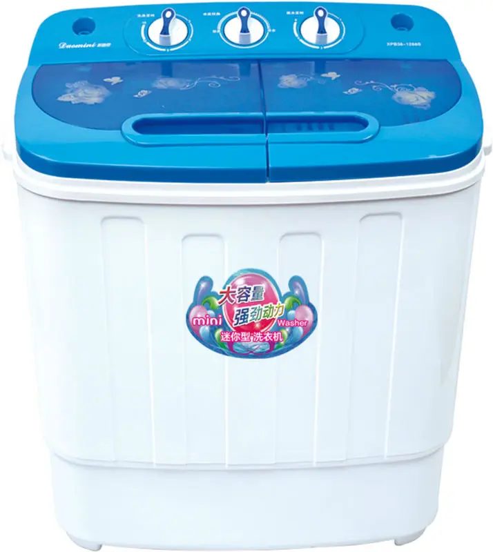 Semi-automatic mini twin tub washing machine