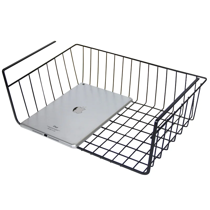 College dormitory hanging storage baskets slim storage basket kitchen storage shelves layered partition under the basket