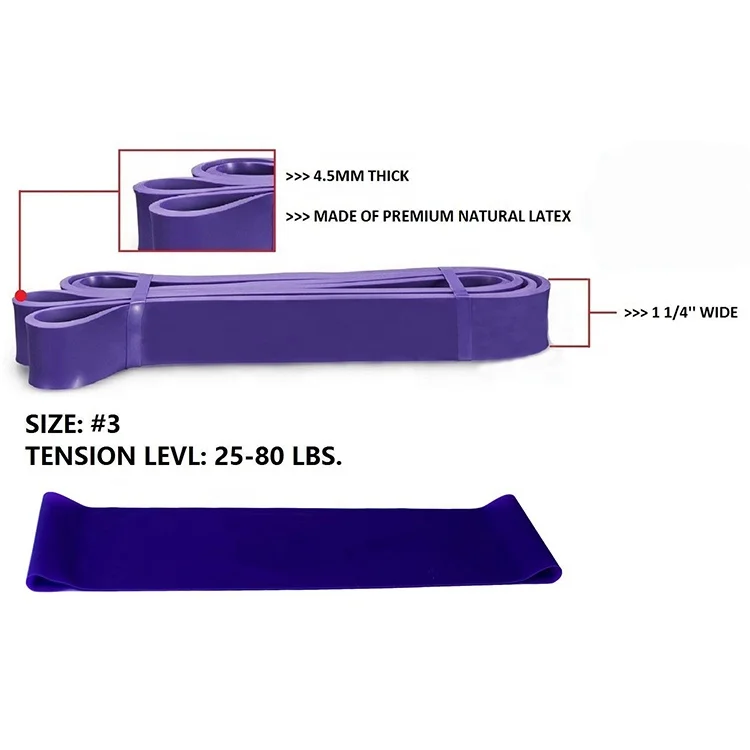 Amazon Hot Sell 100% Natural Latex Custom Logo Exercise Fitness Resistance Loop Bands