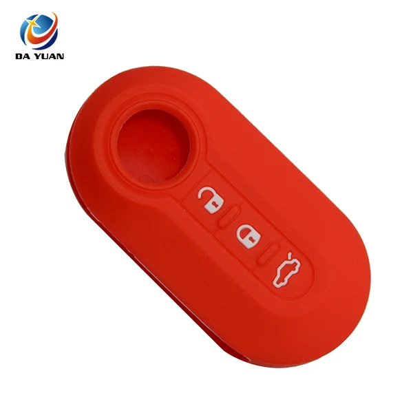 AS080010 Silicone car key Cover Case skin holder for FIAT Flip Folding remote key protected Shell