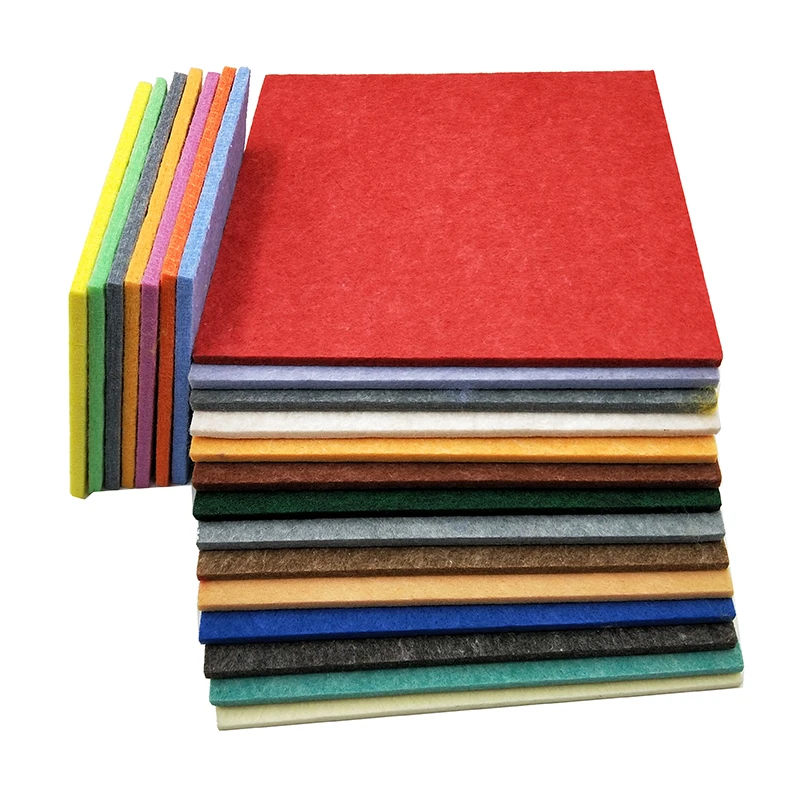 Colored Fireproof polyester fiber acoustic wall board sound proof panels for cinema