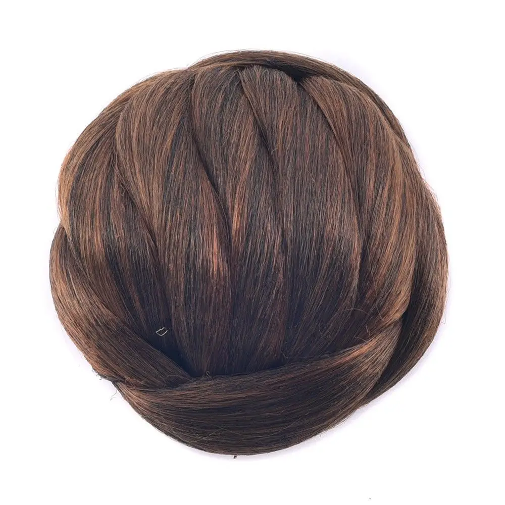 
Высокое качество, оптовая продажа, Модный женский коричневый головной убор, парик с узлом, легко завязывать волосы в пучок для невесты, китайский производитель  (60797858841)