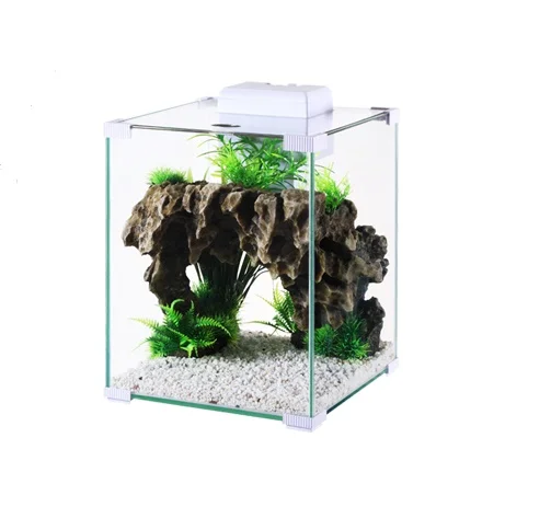 Cube Aquarium Crystal Glass Mini Aquarium Fish Tank