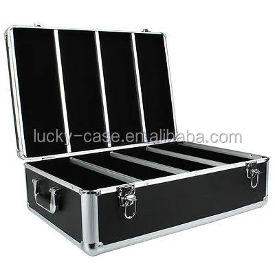 CD DVD Case With 500 Units Double-sided Hanging Sleeves CD Organizer Holds 1000 CDs Case Aluminum