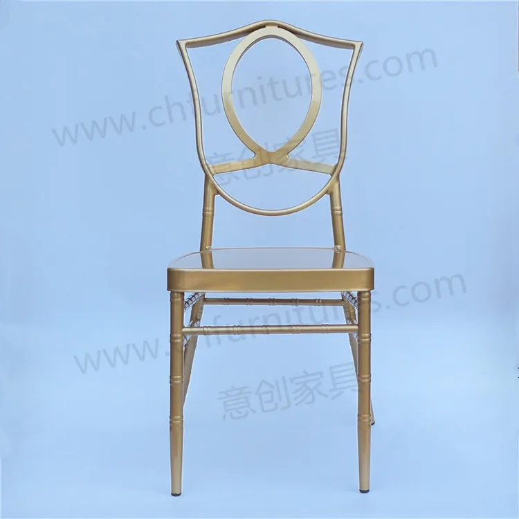 Ghana rental outdoor wedding decortaiton gold metal chairs for events