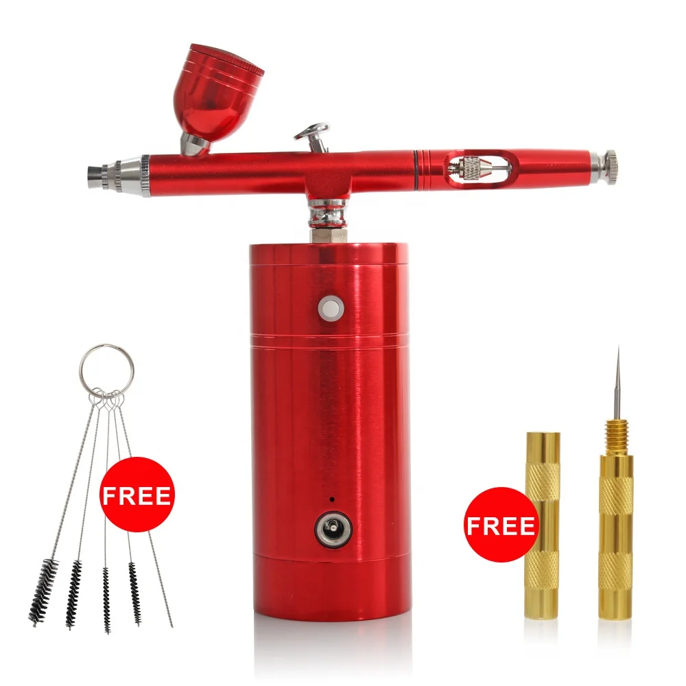 Беспроводной Перезаряжаемый бесшовный Аэрограф, компрессор с батареей для парикмахера, макияжа, ногтей, красоты, ухода за кожей и т. д.