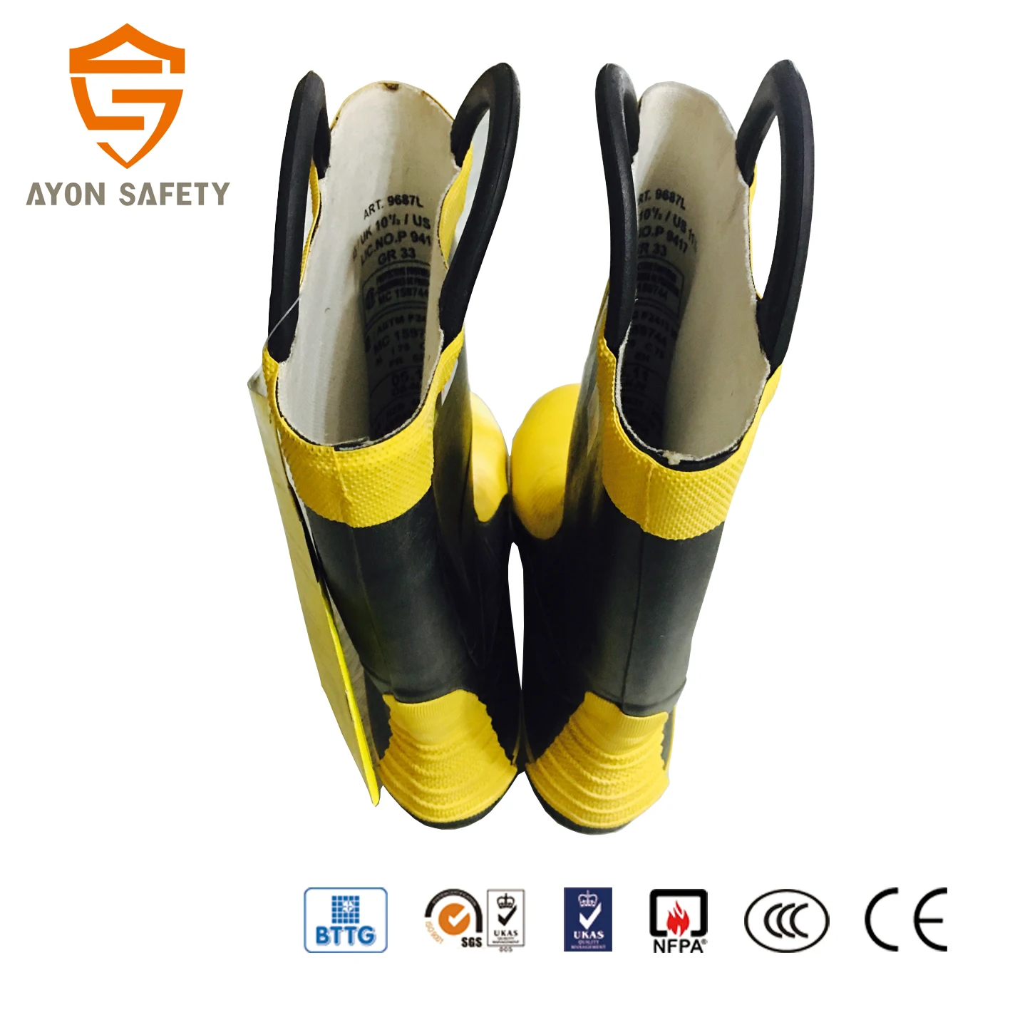 Пожарные ботинки Harvik высокого качества, одобренные CE-Ayonsafety