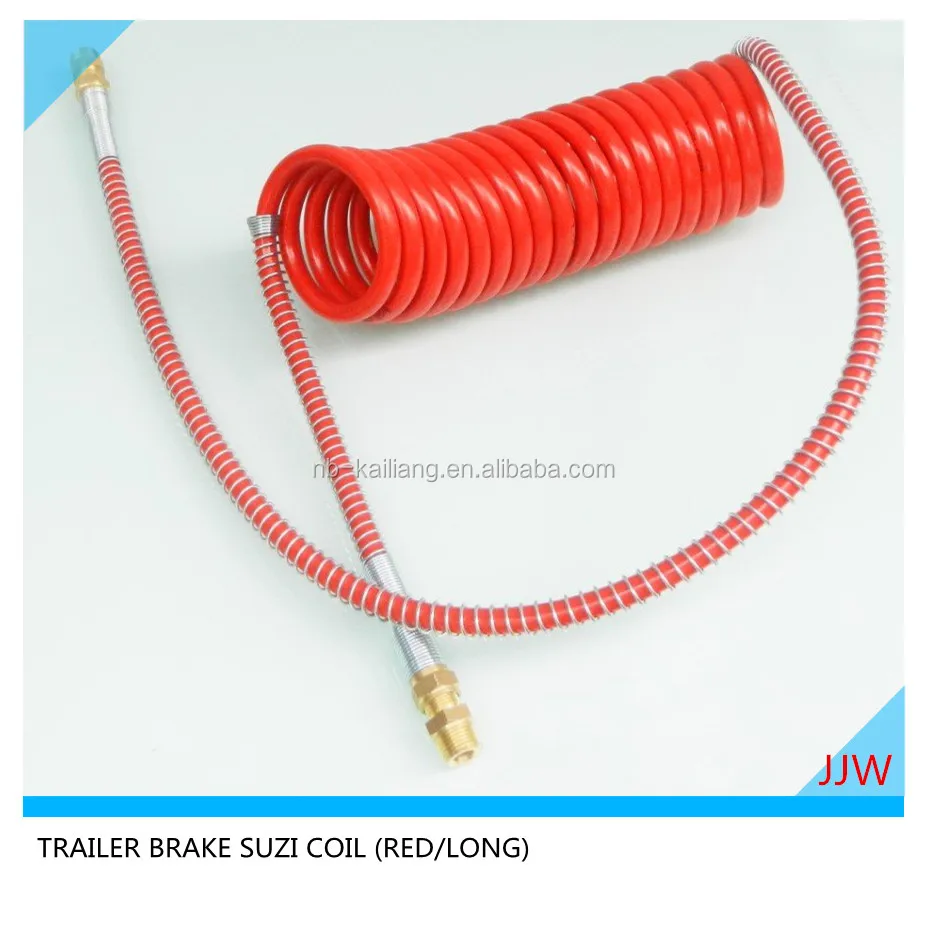 
HIGH QUALITY AND POPULAR PA12 TYPE B LONG TAIL AIR BRAKE SUZI COIL,BRAKE HOSE WITH 1/2"NPT FITTING 
