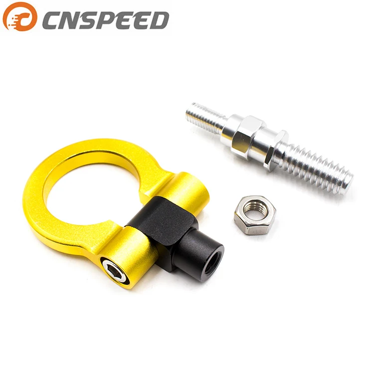 
CNSPEED Universal European Sporty Racing Style Tow Hook Front Rear for European Cars Trailer Towing Bars 