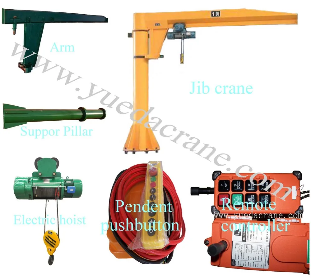 BZ model electric hoist jib crane 2 ton