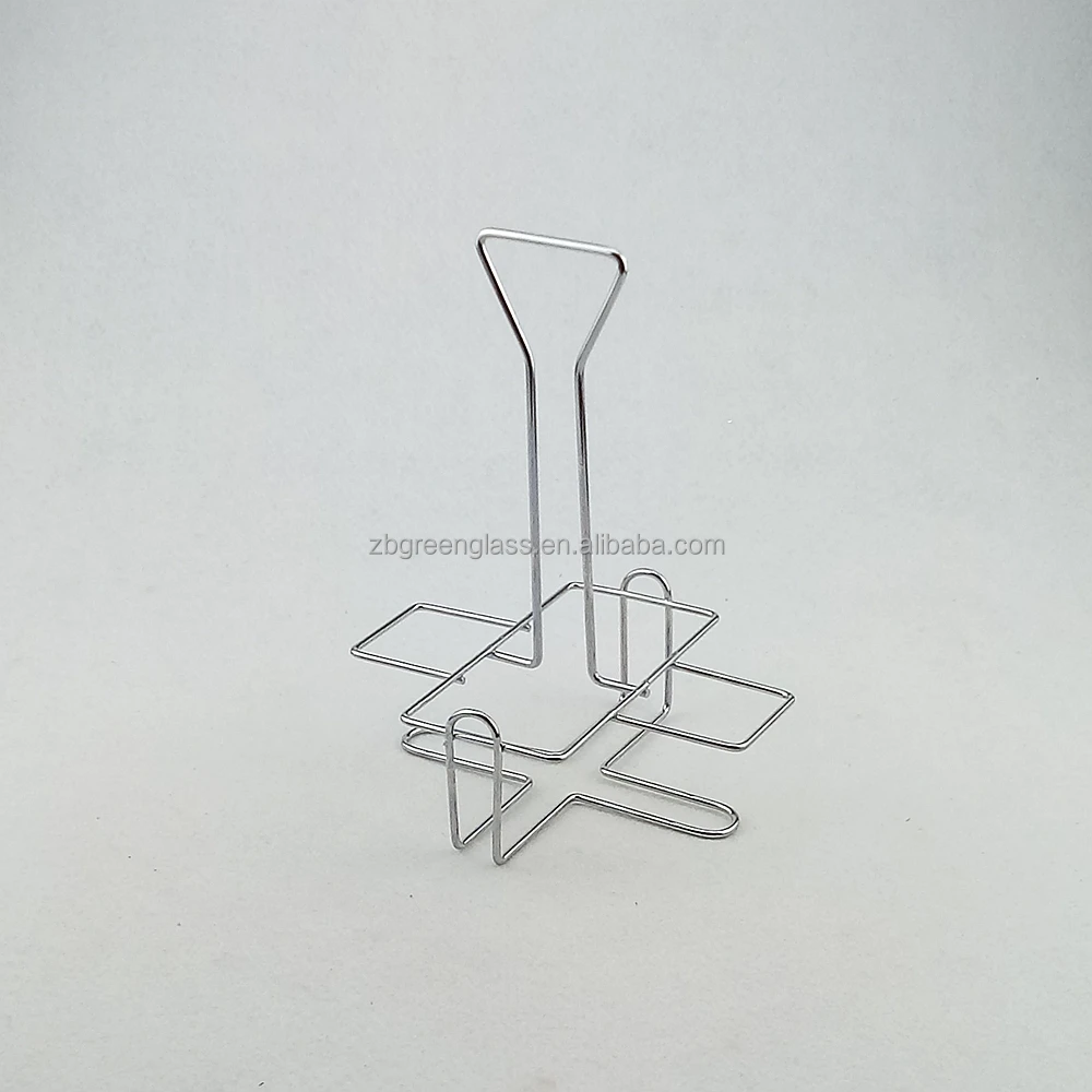 Clear glass salt pepper shakers and oil vinegar bottles